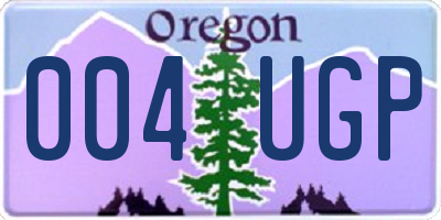 OR license plate 004UGP