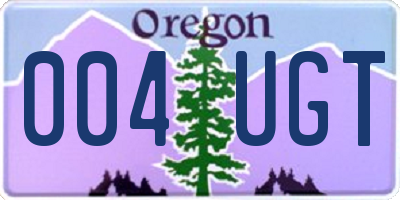 OR license plate 004UGT