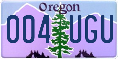 OR license plate 004UGU