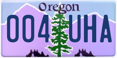 OR license plate 004UHA