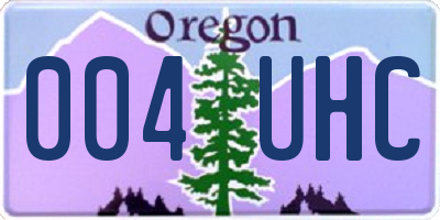 OR license plate 004UHC