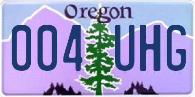OR license plate 004UHG