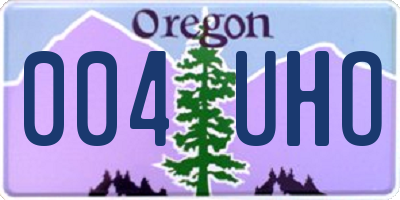 OR license plate 004UHO