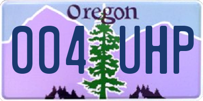 OR license plate 004UHP