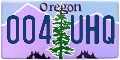 OR license plate 004UHQ