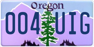OR license plate 004UIG