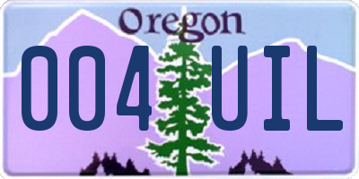 OR license plate 004UIL