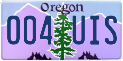OR license plate 004UIS