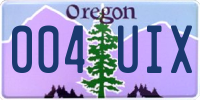 OR license plate 004UIX