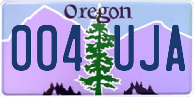 OR license plate 004UJA
