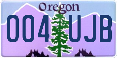 OR license plate 004UJB