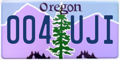 OR license plate 004UJI