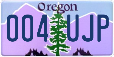 OR license plate 004UJP