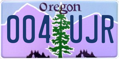 OR license plate 004UJR