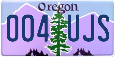 OR license plate 004UJS