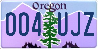 OR license plate 004UJZ
