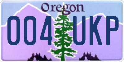 OR license plate 004UKP