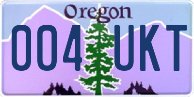 OR license plate 004UKT