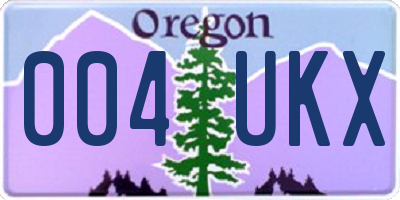 OR license plate 004UKX