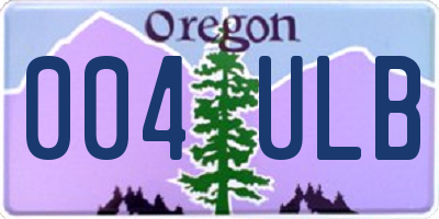 OR license plate 004ULB
