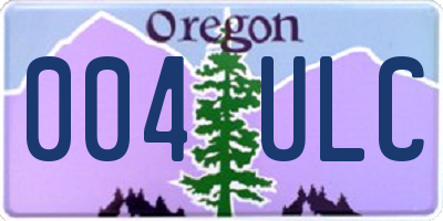 OR license plate 004ULC