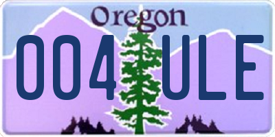 OR license plate 004ULE