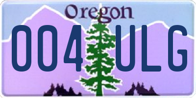 OR license plate 004ULG