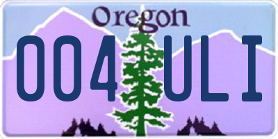 OR license plate 004ULI