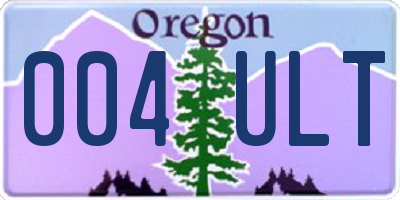 OR license plate 004ULT