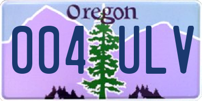 OR license plate 004ULV