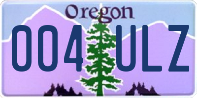 OR license plate 004ULZ