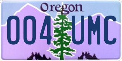 OR license plate 004UMC