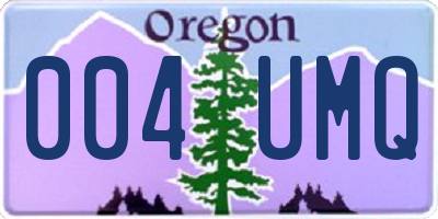 OR license plate 004UMQ