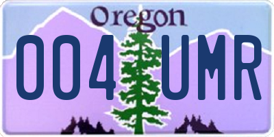 OR license plate 004UMR