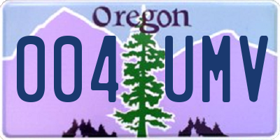 OR license plate 004UMV