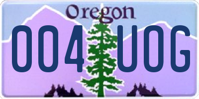 OR license plate 004UOG