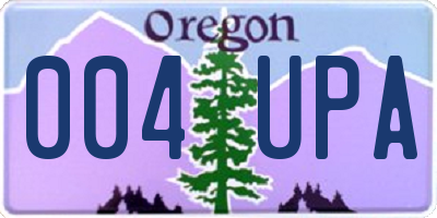 OR license plate 004UPA