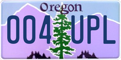 OR license plate 004UPL