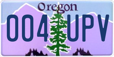 OR license plate 004UPV