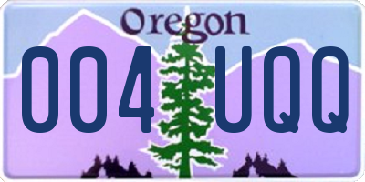 OR license plate 004UQQ