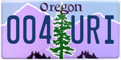 OR license plate 004URI