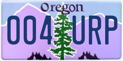 OR license plate 004URP