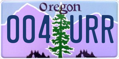 OR license plate 004URR