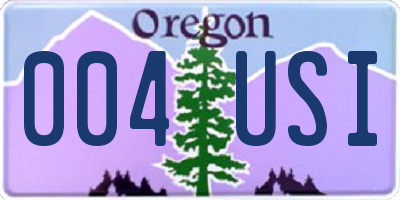 OR license plate 004USI