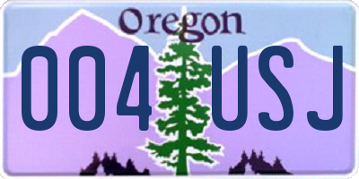 OR license plate 004USJ