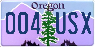 OR license plate 004USX