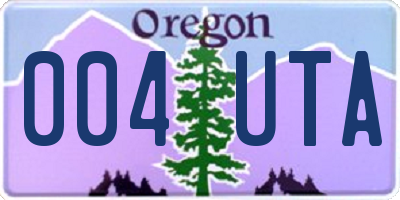OR license plate 004UTA