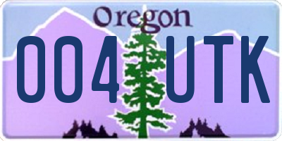 OR license plate 004UTK