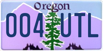 OR license plate 004UTL