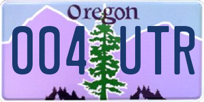 OR license plate 004UTR